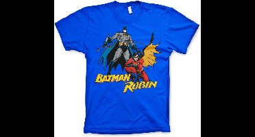 Batman & Robin T-Shirt Blue-XL