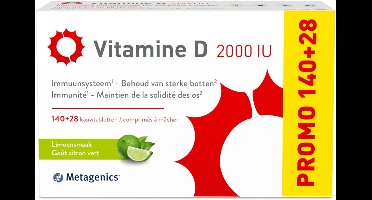 Vitamine D3 (2000IU) - Voordeelverpakking 140 + 28 kauwtabletten gratis met Limoensmaak - Vitamine D voor volwassenen ter Ondersteuning van de Immuniteit