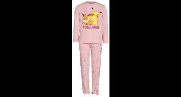 Pokemon pyjama - roze - eevee - pikachu - Pokémon pyama - kind- lange mouw - maat 122/128