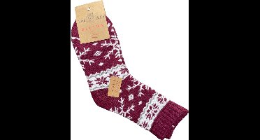 green-goose® Alpaca Damessokken - 1 Paar - Maat 35-38 - Rood - 95% Alpaca Wol - Heerlijk Zacht - Uitstekende Kwaliteit - Lekker Warm en Rekbaar