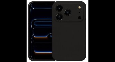 Hoesje geschikt voor iPhone 17 Pro Max - Mat Back Case Zwart