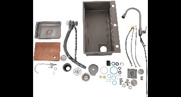 Keukenkraan – Keukenmengkraan – Spoelbakkraan – Mengkraan – Uittrekbare Kraan – RVS 304 – Grote Capaciteit – Polijst Afwerking – Krassen- en Corrosiebestendig