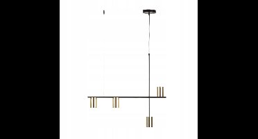 Sigma Vendo 4 Hanglamp Messing Buizen Zwart 70cm