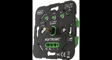 HOFTRONIC - LED Dimmer - 0.5 - 300 Watt - Face afsnijging (RC) & Fase aansnijding (RL) - Inbouw - Enkel - Voor alle afdekmaterialen - 2-draads dimmer - Universeel - Geruisloos - Incl. Adapterset inbouwdimmer