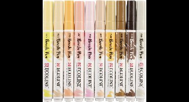 Brushpen talens ecoline set 10 stuks huid | 3 stuks