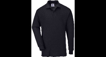 Portwest Poloshirt lange mouw B212 - Zwart - XXXL