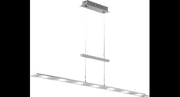 Fischer & Honsel Largo - Moderne hanglamp - 7x LED 4,5W - In hoogte verstelbaar - Dimbaar - 2700K/3550K/4000K - Zilver