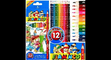 Titanum Junior kleurpotloodset - 12 levendige kleuren