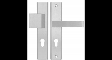 Haga Plus Buitendeurkruk AXA RVS 72mm