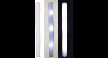 2x LED Foam Sticks Wit Licht – 3-stand Party Sticks voor Feesten en Evenementen