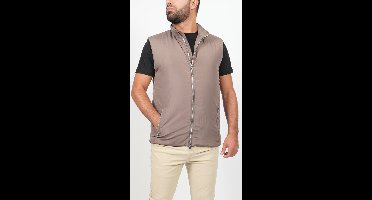 BASKO BODYWARMER - SLIM FIT - TAUPE - MAAT M