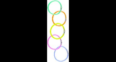 Glow in the Dark Glow Armband 5 Stuks - Glow Armband met 5x Connectors - Glow Armband voor Donker - Glow Armband Set Assorti Kleuren