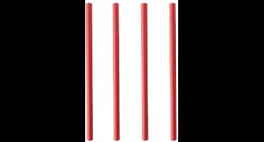 200 Cocktail drinkrietjes, papier Ø 7 mm · 15 cm rood