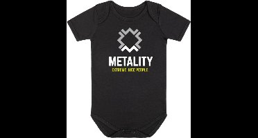 Metality Logo Body zwart 56/62 Katoen -