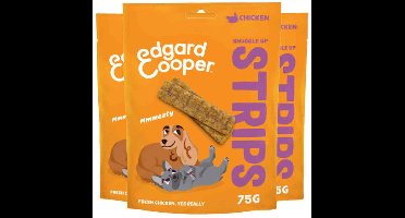 3x Edgard & Cooper Adult Strips Kip 75 gr