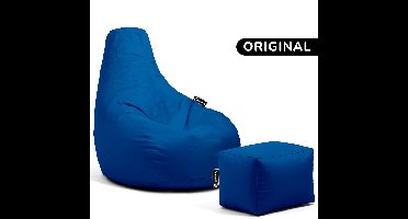 Casacomfy – Premium Original – Complete Zitzak met Voetenbankje – Blauw – Waterbestendig – Volwassenen & Kinderen