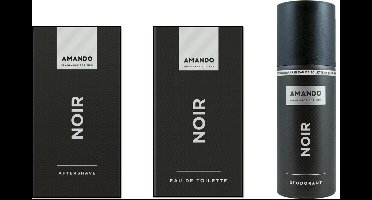 Amando Noir - Set - After Shave 50 ml / Eau de Toilette Spray 50 ml / Deo Spray 150 ml