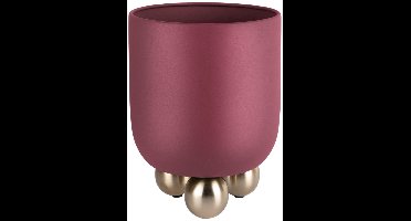 Present Time Bloempot Estilo Large - Rood - 26x26x32cm - Modern