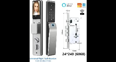 Smart Deurslot – Slim Deurslot – Elektronisch Slot – Vingerafdrukslot – Keyless Entry – IP67 Waterdicht – 8 Manieren Om Te Ontgrendelen - 24x240 - 6068 insteek