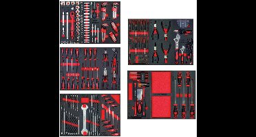 212-delige STARTER gereedschapsset – Foam trays klaar om te organiseren MW Tools TS MWE211