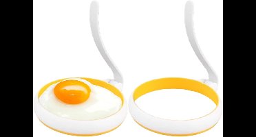 Set van twee omeletringen - Ei bakringen - Fried Egg Mold - Bakvorm keuken - Ei frame - Egg bakvorm - Eivormpje bakken - pannenkoeken vorm