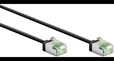 FTP CAT8.1 Slimline 40 Gigabit Netwerkkabel - CU - Ultraflex - 0,5 meter - Zwart