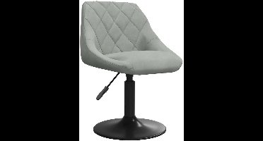 vidaXL - Eetkamerstoel - fluweel - lichtgrijs