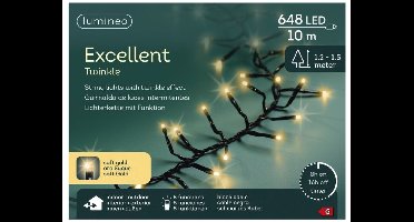 Lumineo LED Excellent Twinkle 648 LEDs 10 m Zwart Soft Gold Licht