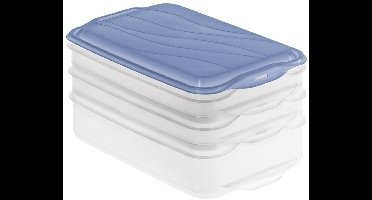 Rotho RONDO Vleeswarendoos 2x0.75L 1x1.35L Horizon Blauw/Transparant