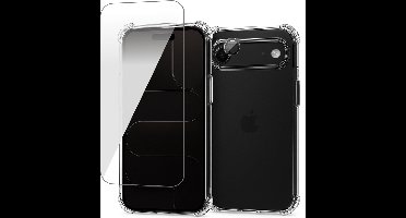 Hoesje geschikt voor iPhone 17 Air - Screenprotector Glas & Camera Protector - Shockproof Transparant
