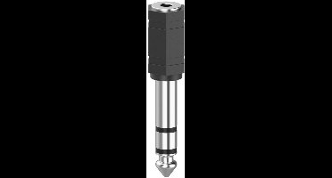 Hama 00205194 Jackplug Audio Adapter [1x Jackplug female 3,5 mm - 1x Jackplug male 6,3 mm] Zwart