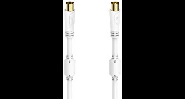 Hama Antennekabel Coaxstekker - Coaxkoppeling Verguld 5,0 M 100 DB