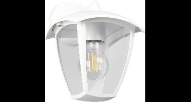 LED Tuinverlichting - Wandlamp Buitenlamp - E27 Fitting - IP44 - Mat Wit - Aluminium