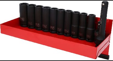 1/2" Hexagon Impact Socket Set - 13 Stuks - Chroom-Molybdeen - Lange Uitvoering