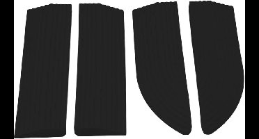 Allecto plus - Universele Rubber Drempel Ramps voor Deur Oprit - 4 Stuks - Zwart
