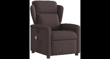 vidaXL - Massagestoel - verstelbaar - stof - donkerbruin