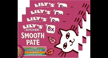 Lily's Kitchen - Kattenvoer - Natvoer - Lam, Kip, Kalkoen & Eend en Kip & Wild - 4 x 8x85g