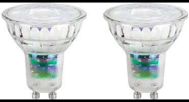 Spectrum LED Lamp GU10 - 2.5W - 230V - 460 Lumen - 4000K Neutraal Wit - Ø50mm - Voor Werkverlichting, Spiegelkast of Garage - 2 stuks