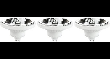 Spectrum LED AR111 Spot Lamp GU10 - 12W - 230V - 1250 Lumen - 6000K Koud Wit - Ø111mm - Voor Werkverlichting, Spiegelkast of Garage - 3 stuks