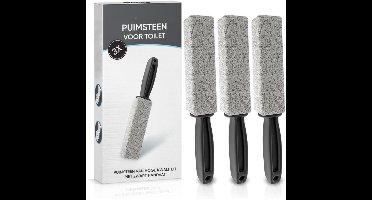 Natuurlijke Puimsteen voor WC met Handvat - Eelt & Voetverzorging - Hypoallergene Puimsteen WC - Toilet - Oven Schoonmaak - Eeltverwijderaar - Voetenbad - 3 Stuks