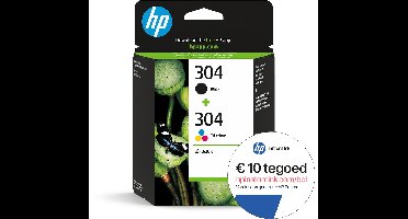 HP 304 - Inktcartridge - Origineel - Kleur en Zwart + Instant Ink tegoed