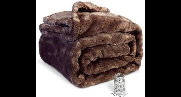 Unique Living - Plaid Silke - 150x200cm - Bruin