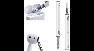 2 stuks - Bluetooth-hoofdtelefoonreinigingspen - Penvormige reinigingsset voor oordopjes - Multifunctionele reinigingspen - Ontwerp met twee punten - Wit - 1,4 × 10 cm - Geschikt voor hoofdtelefoons, telefoons, camera's en tablets