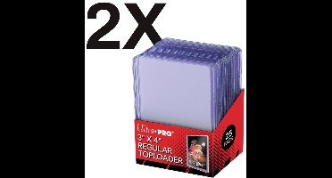 2x25 Ultra PRO - Toploader - Toploaders - 3"x 4" regular toploader - TCG - Trading Card game - 50 stuks - 2 x 25stuks