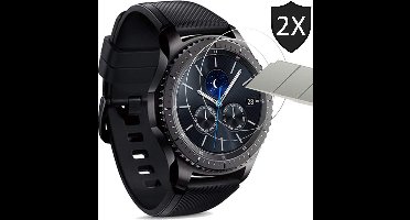 Screenprotector geschikt voor Samsung Gear S3 Frontier - Tempered Glass Gehard Glas - 2 Stuks