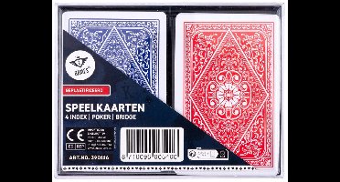 Longfield Speelkaarten – 2 Sets in Kunststof Doosje – 4 Indexen – Duurzaam Kaartspel voor Familiespel & Gezelschapsspellen – Longfield Games