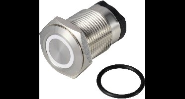 TRU COMPONENTS TC-13224160 ONPOW6316F-10E/Q/W/12V/S Druktoets 36 V DC/AC 2 A 1x uit/(aan) Moment Wit IP65 1 stuk(s)