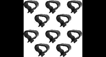 Dolaso 10 stuks anti-slip terras meubelklem-zwarte uitlijning klem-buiten terras bevestigingsstukken-combinatie wijnhout meubelconnector - groot