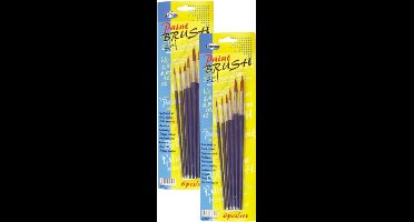 Centrum Penselen - set van 12x stuks - schilderen - kwasten - hobby - schoolspullen