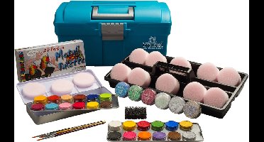 Eulenspiegel Schmink starterset - 24 kleuren, 3 glitters, sponsen en penselen